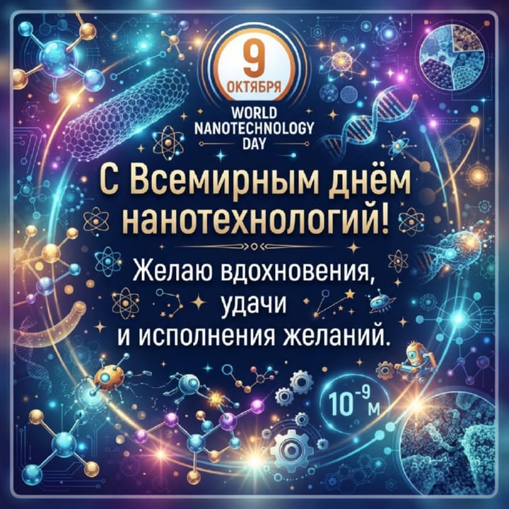 красивая открытка №43 с всемирным днем нанотехнологий