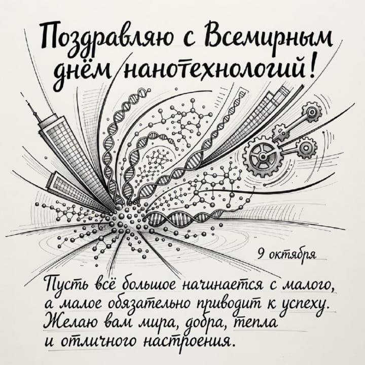 красивая открытка №48 с всемирным днем нанотехнологий