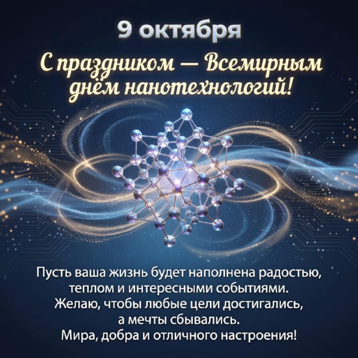 красивая открытка №50 с всемирным днем нанотехнологий