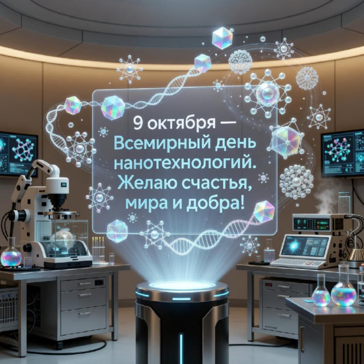 красивая открытка №52 с всемирным днем нанотехнологий