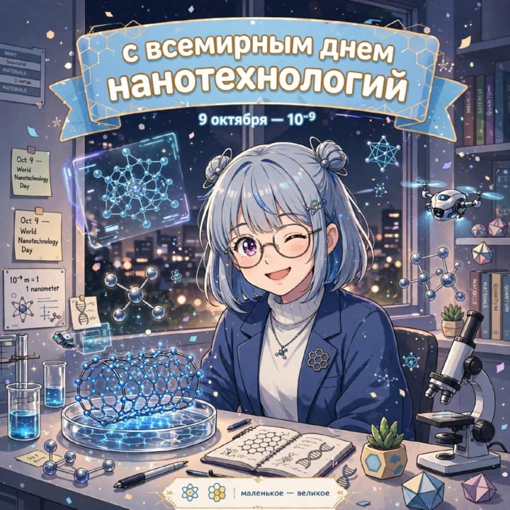 красивая открытка №7 с всемирным днем нанотехнологий