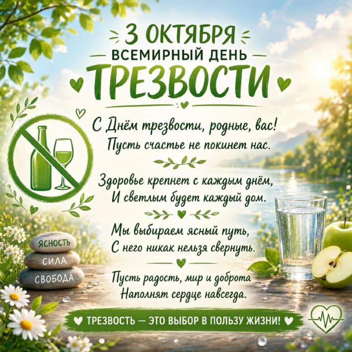 всемирный день трезвости, открытка №14