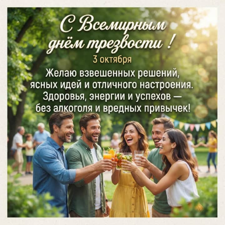 всемирный день трезвости, открытка №26