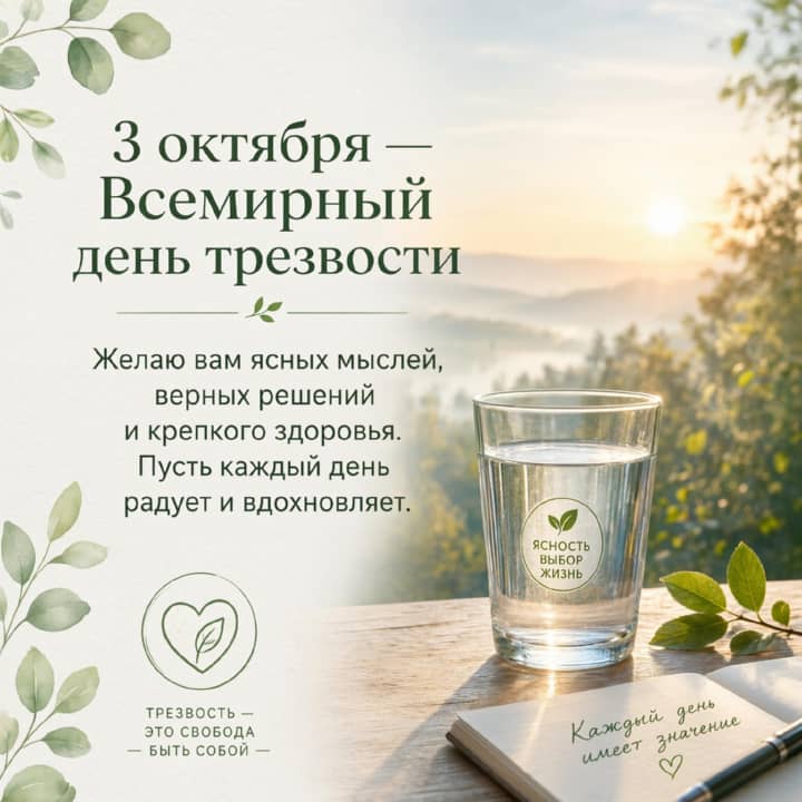 всемирный день трезвости, открытка №29