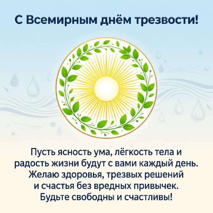 всемирный день трезвости, открытка №34