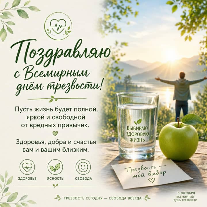 всемирный день трезвости, открытка №8