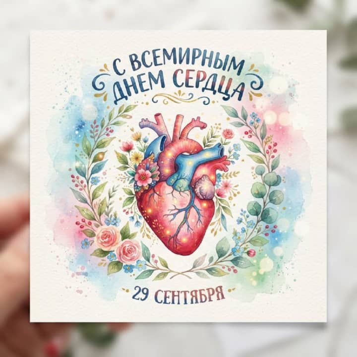 красивая открытка №13 с всемирным днем сердца