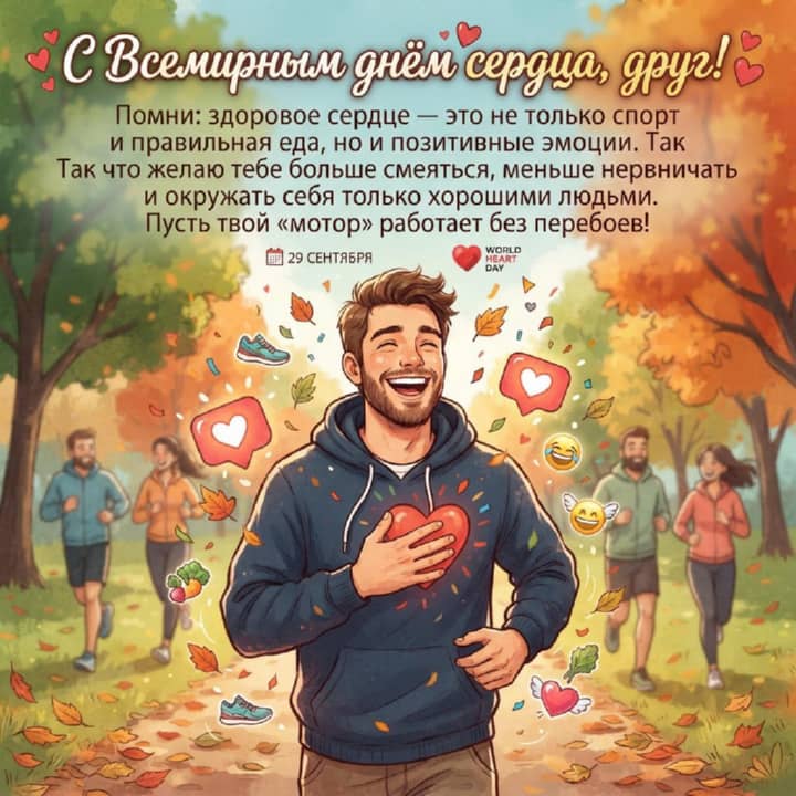 красивая открытка №17 с всемирным днем сердца
