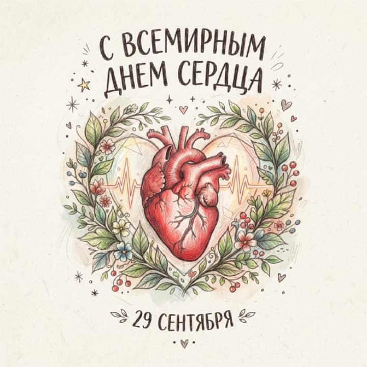 красивая открытка №32 с всемирным днем сердца