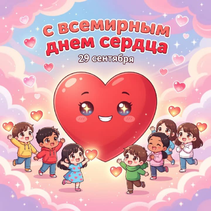 красивая открытка №36 с всемирным днем сердца