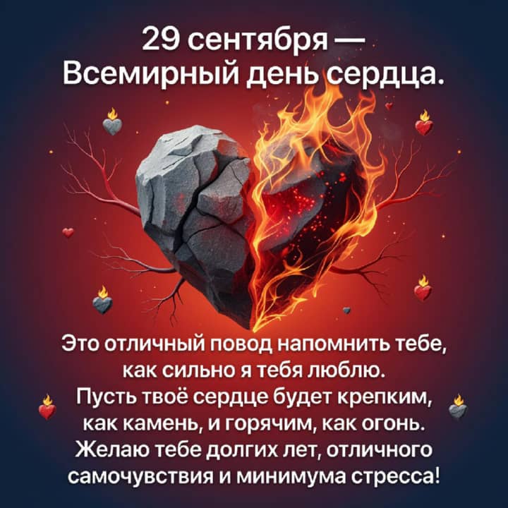 красивая открытка №40 с всемирным днем сердца