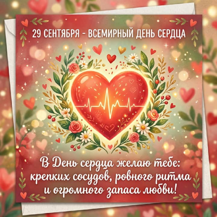 красивая открытка №5 с всемирным днем сердца