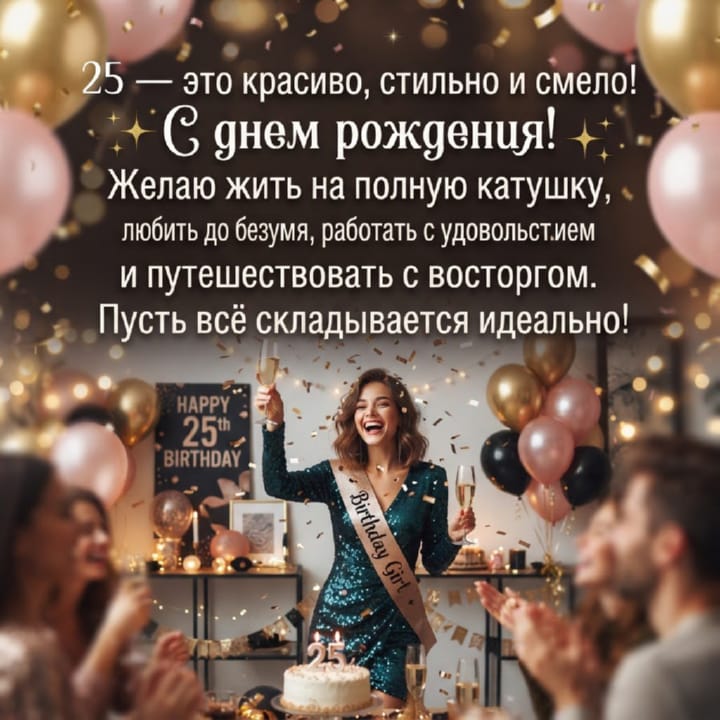 открытка на юбилей 25 лет красивая открытка №104 на юбилей 25 лет