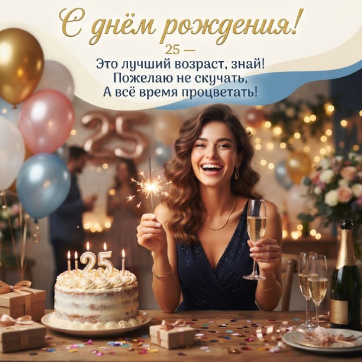 открытка на юбилей 25 лет красивая открытка №105 на юбилей 25 лет