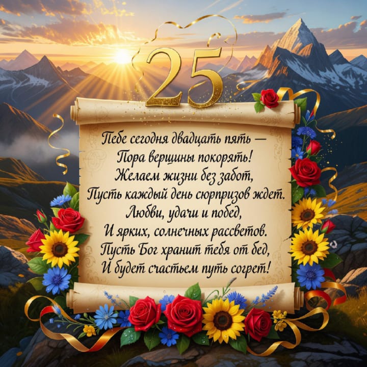 юбилей 25 лет, открытка №2