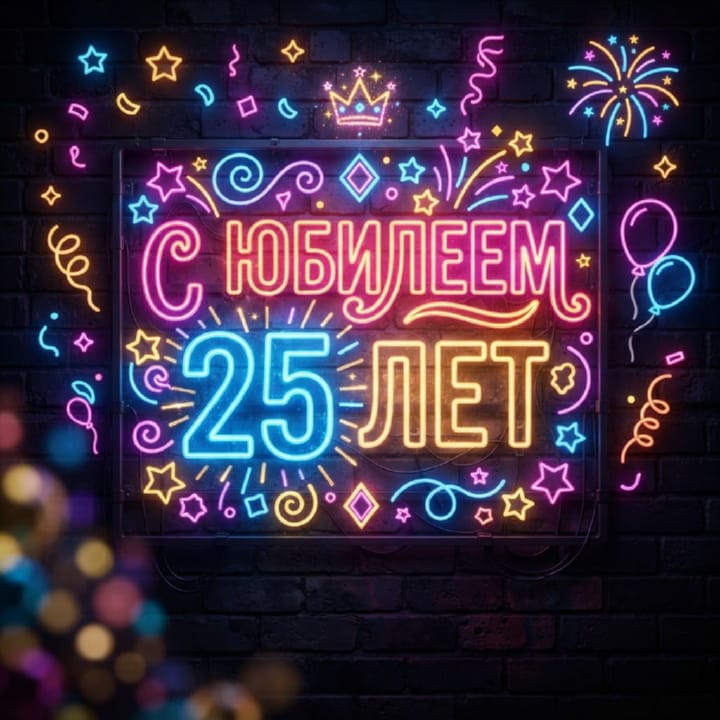 открытка на юбилей 25 лет красивая открытка №20 на юбилей 25 лет