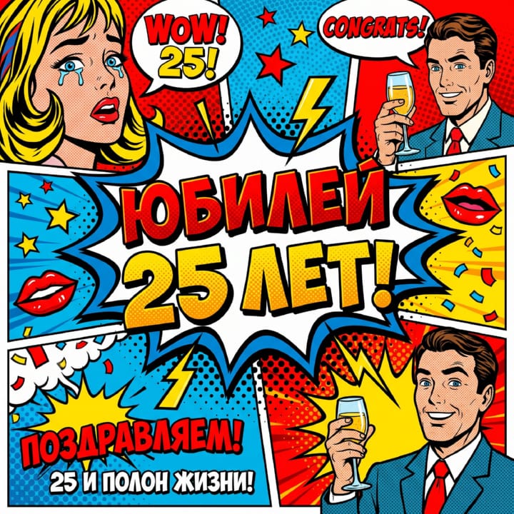 юбилей 25 лет, открытка №33