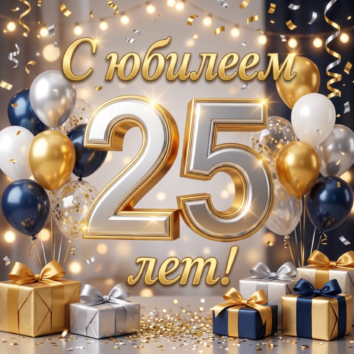 открытка на юбилей 25 лет красивая открытка №35 на юбилей 25 лет