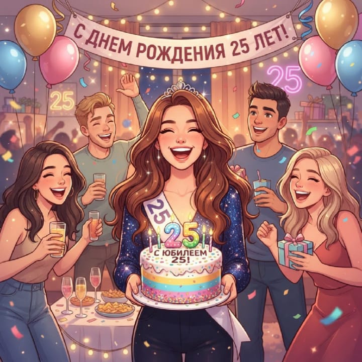 юбилей 25 лет, открытка №40