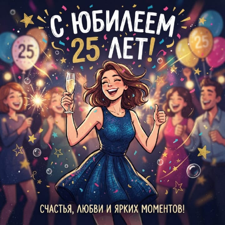 юбилей 25 лет, открытка №41