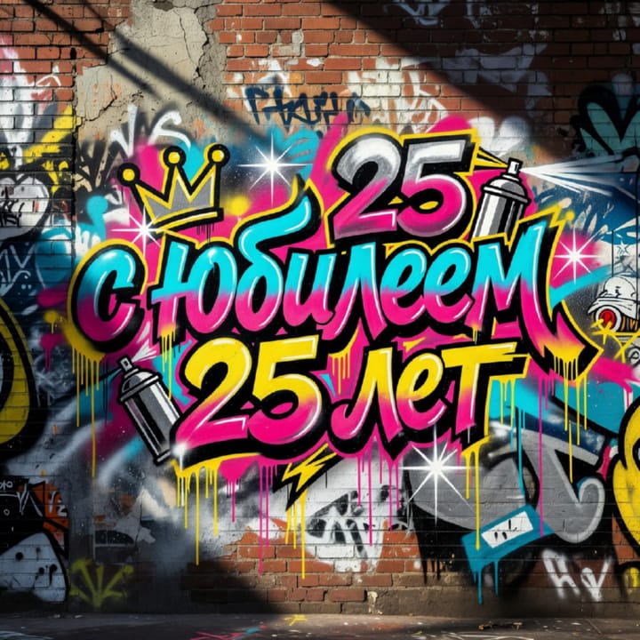 открытка на юбилей 25 лет красивая открытка №47 на юбилей 25 лет