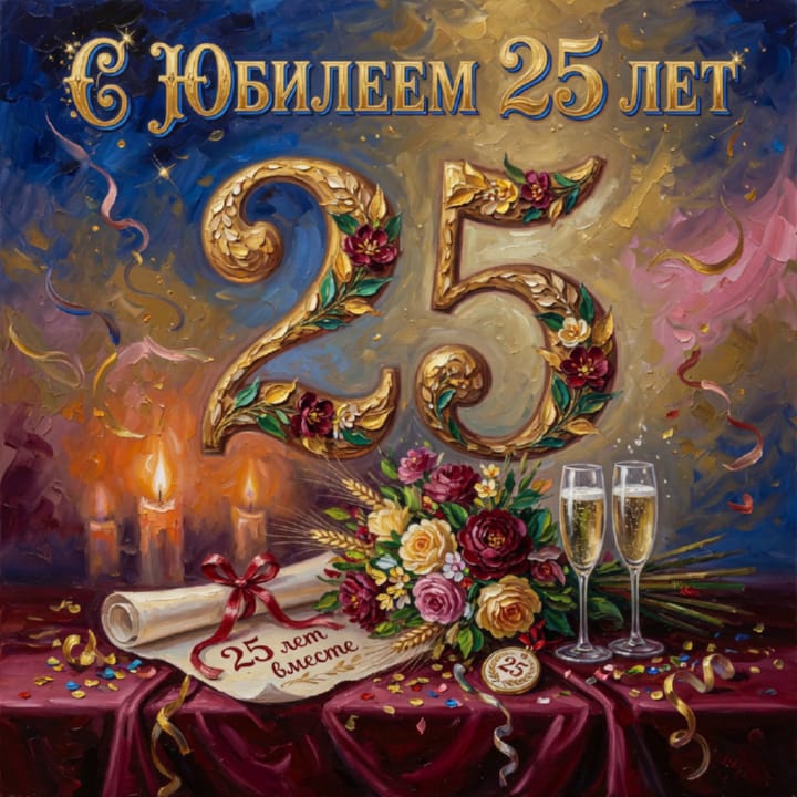 юбилей 25 лет, открытка №52