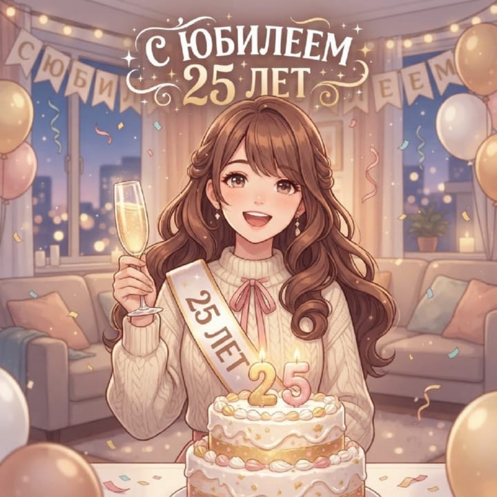 открытка на юбилей 25 лет красивая открытка №58 на юбилей 25 лет