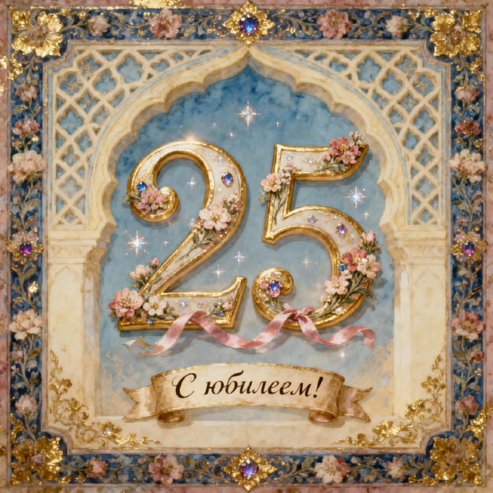 открытка на юбилей 25 лет красивая открытка №59 на юбилей 25 лет