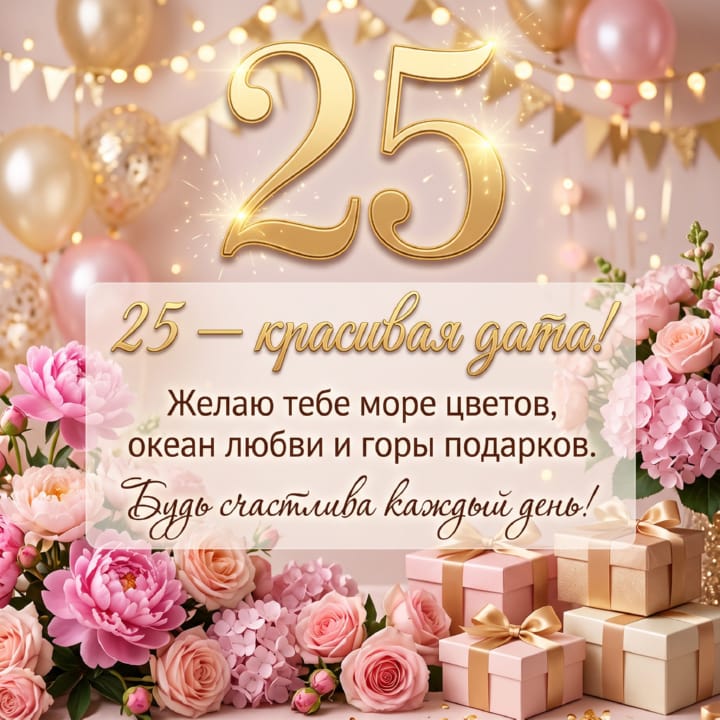 открытка на юбилей 25 лет красивая открытка №60 на юбилей 25 лет