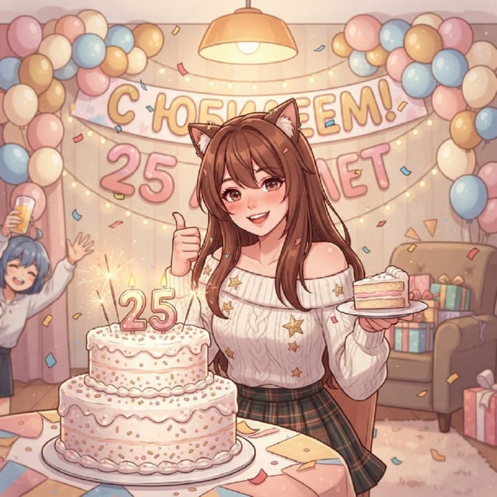 открытка на юбилей 25 лет красивая открытка №67 на юбилей 25 лет