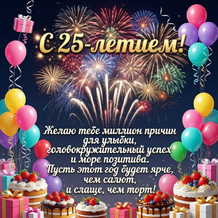 юбилей 25 лет, открытка №7