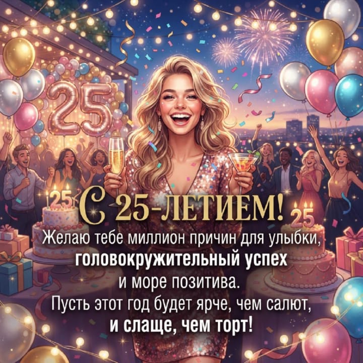 юбилей 25 лет, открытка №72