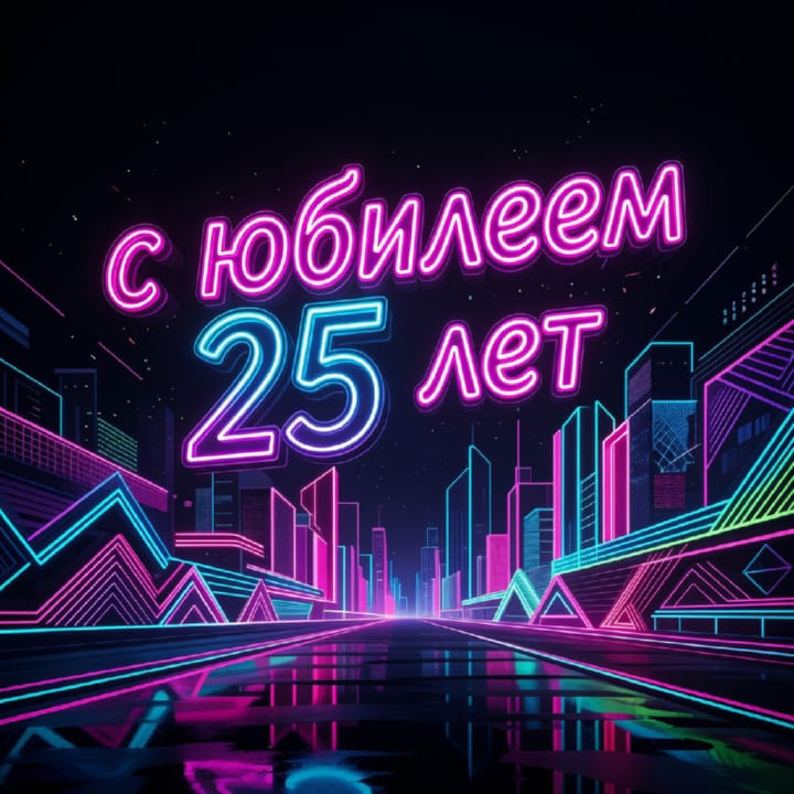 открытка на юбилей 25 лет красивая открытка №75 на юбилей 25 лет