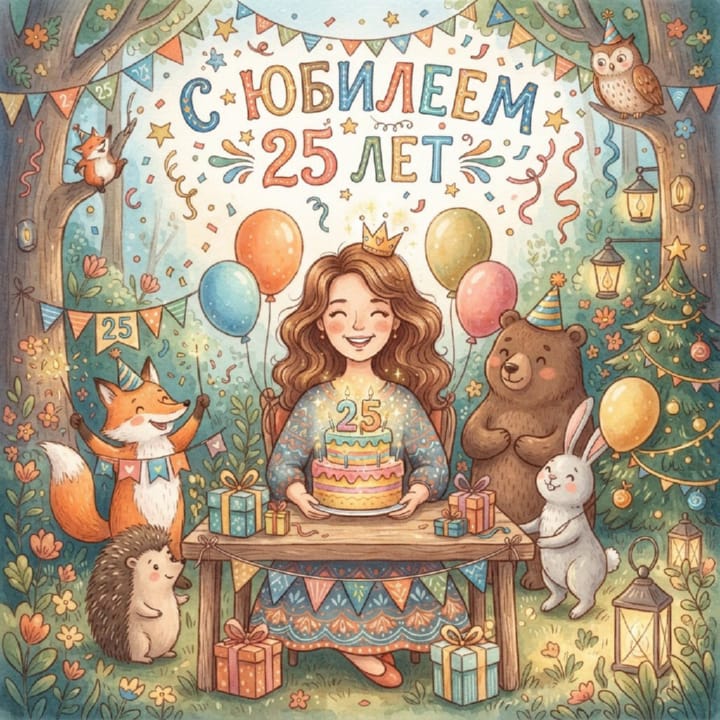 юбилей 25 лет, открытка №97