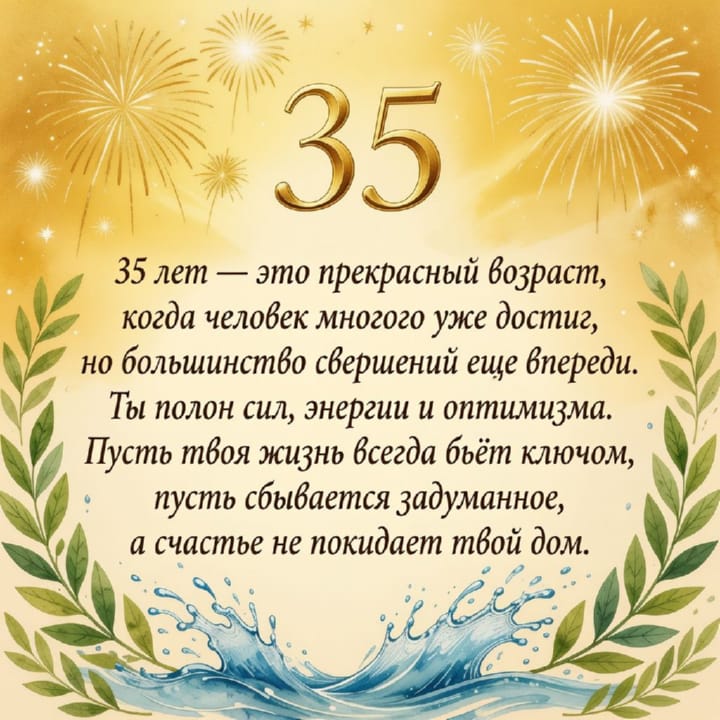 юбилей 35 лет, открытка №12