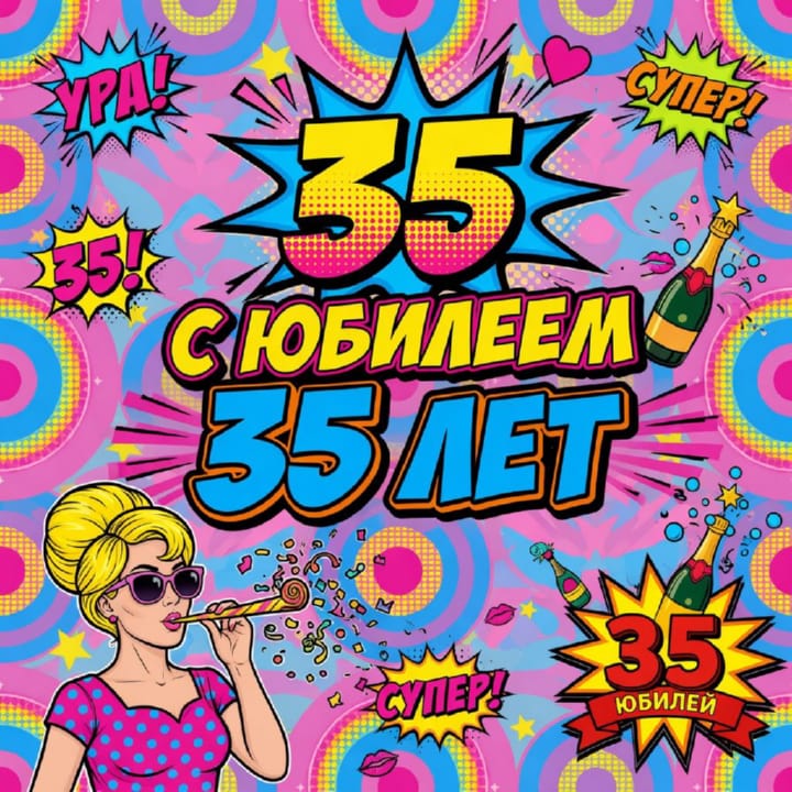 юбилей 35 лет, открытка №15