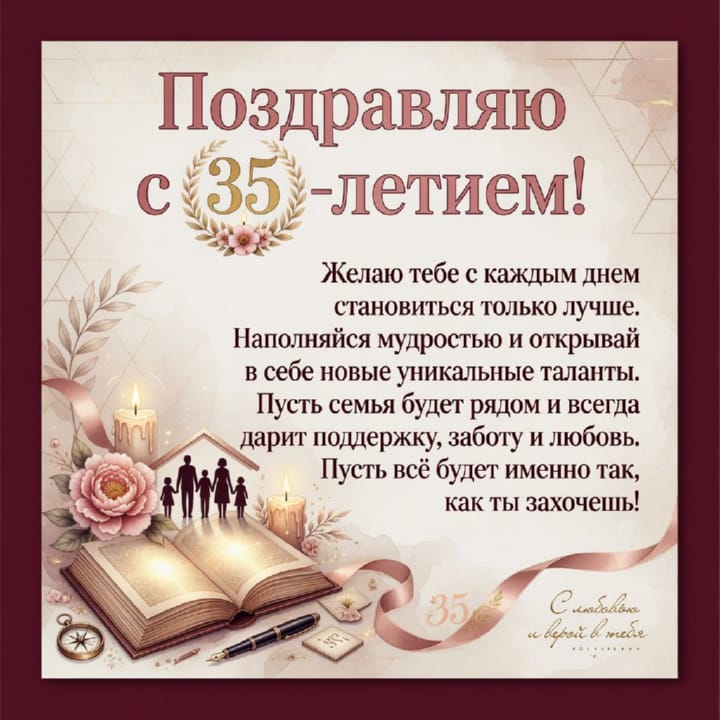 юбилей 35 лет, открытка №17