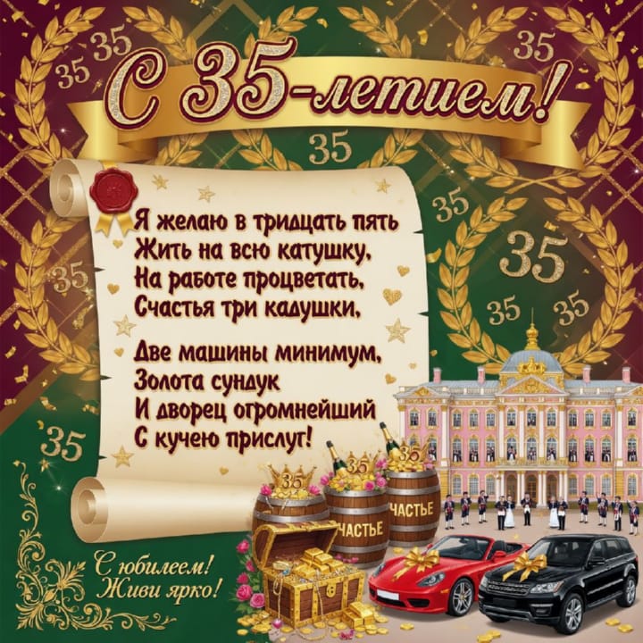 юбилей 35 лет, открытка №18