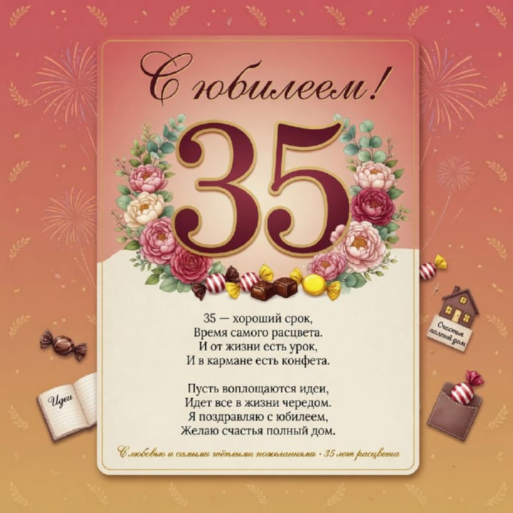 юбилей 35 лет, открытка №19