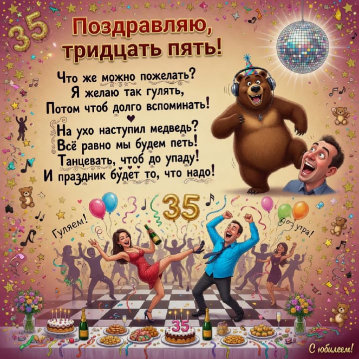 юбилей 35 лет, открытка №20