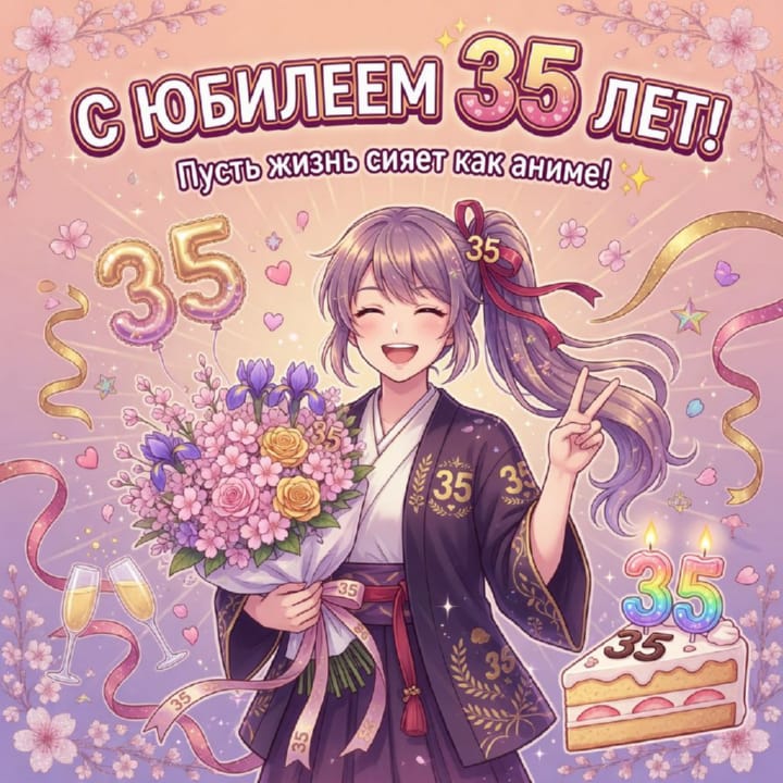 юбилей 35 лет, открытка №21