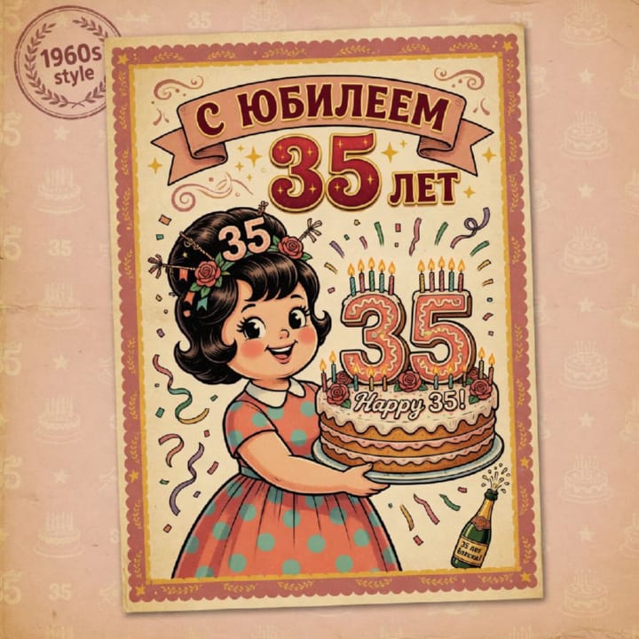 юбилей 35 лет, открытка №24
