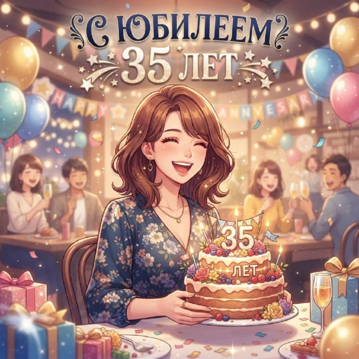 юбилей 35 лет, открытка №28