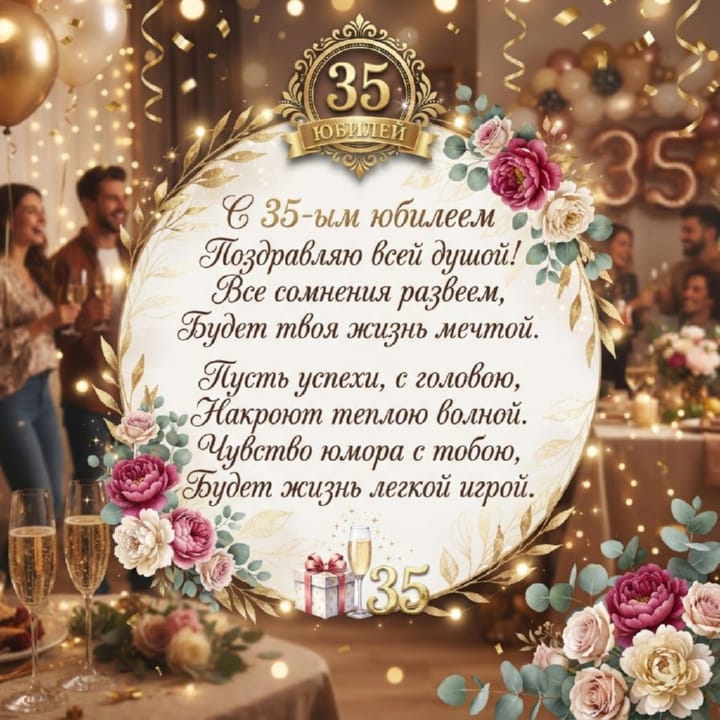 юбилей 35 лет, открытка №29
