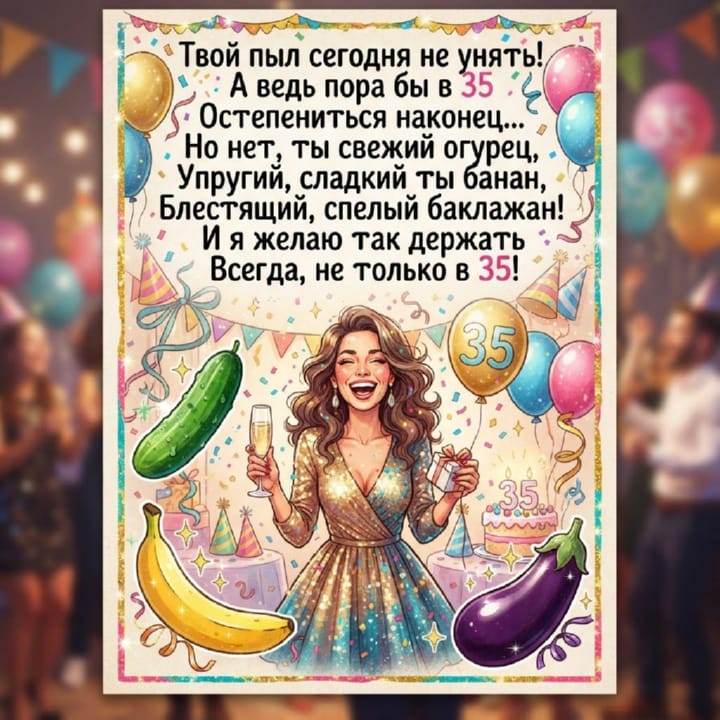 юбилей 35 лет, открытка №30