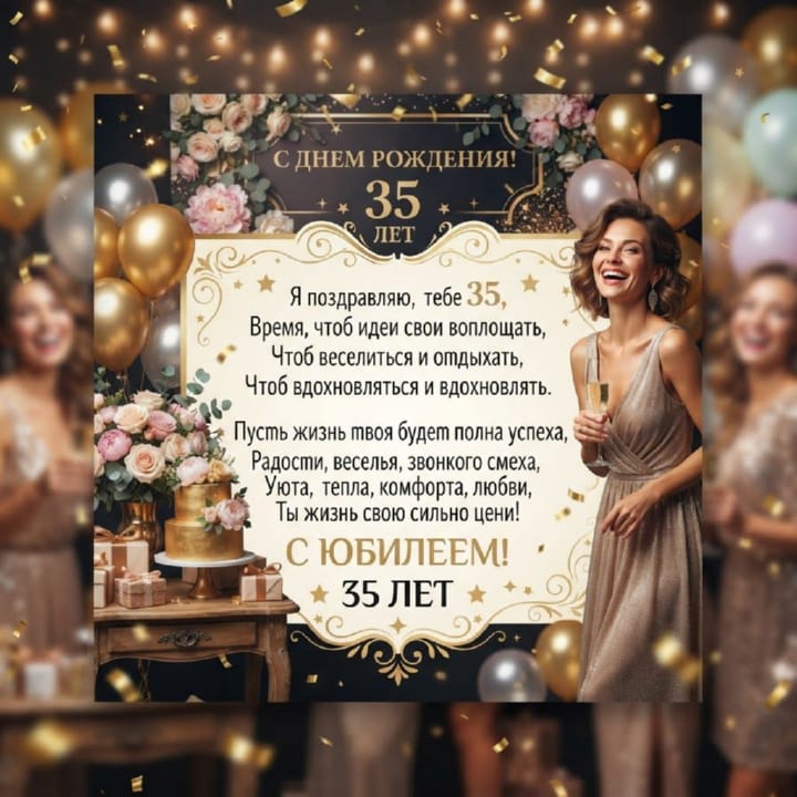 юбилей 35 лет, открытка №32