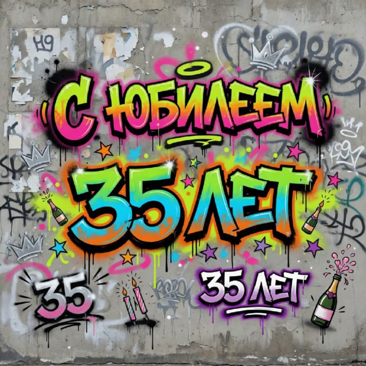 юбилей 35 лет, открытка №40