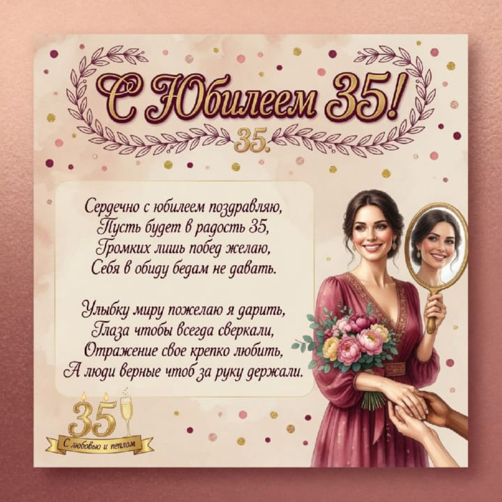 юбилей 35 лет, открытка №41