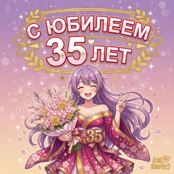 юбилей 35 лет, открытка №42