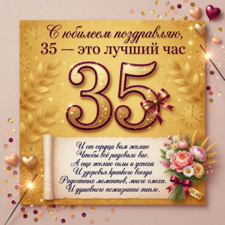 юбилей 35 лет, открытка №43